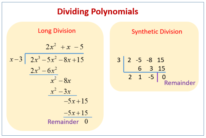 Dividing polynomials quiz part 1