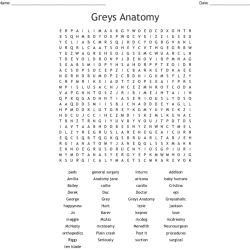 Williams of grey's anatomy crossword