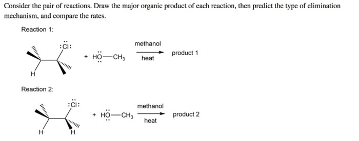 Consider the pair of reactions. draw the major organic product